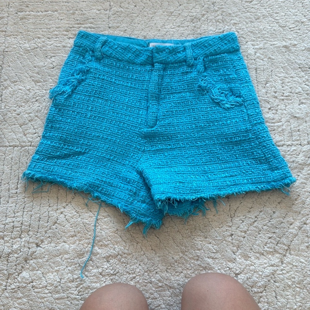 Zara Blue High Waist Shorts